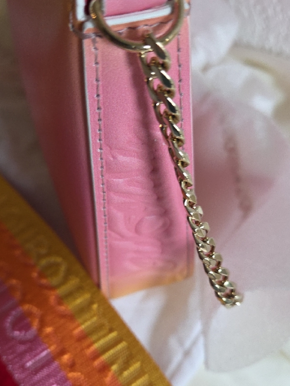 Christian Louboutin Loubila Sunset Degrade Pink & Yellow 2-Way Shoulder Bag NWT - Picture 8 of 13